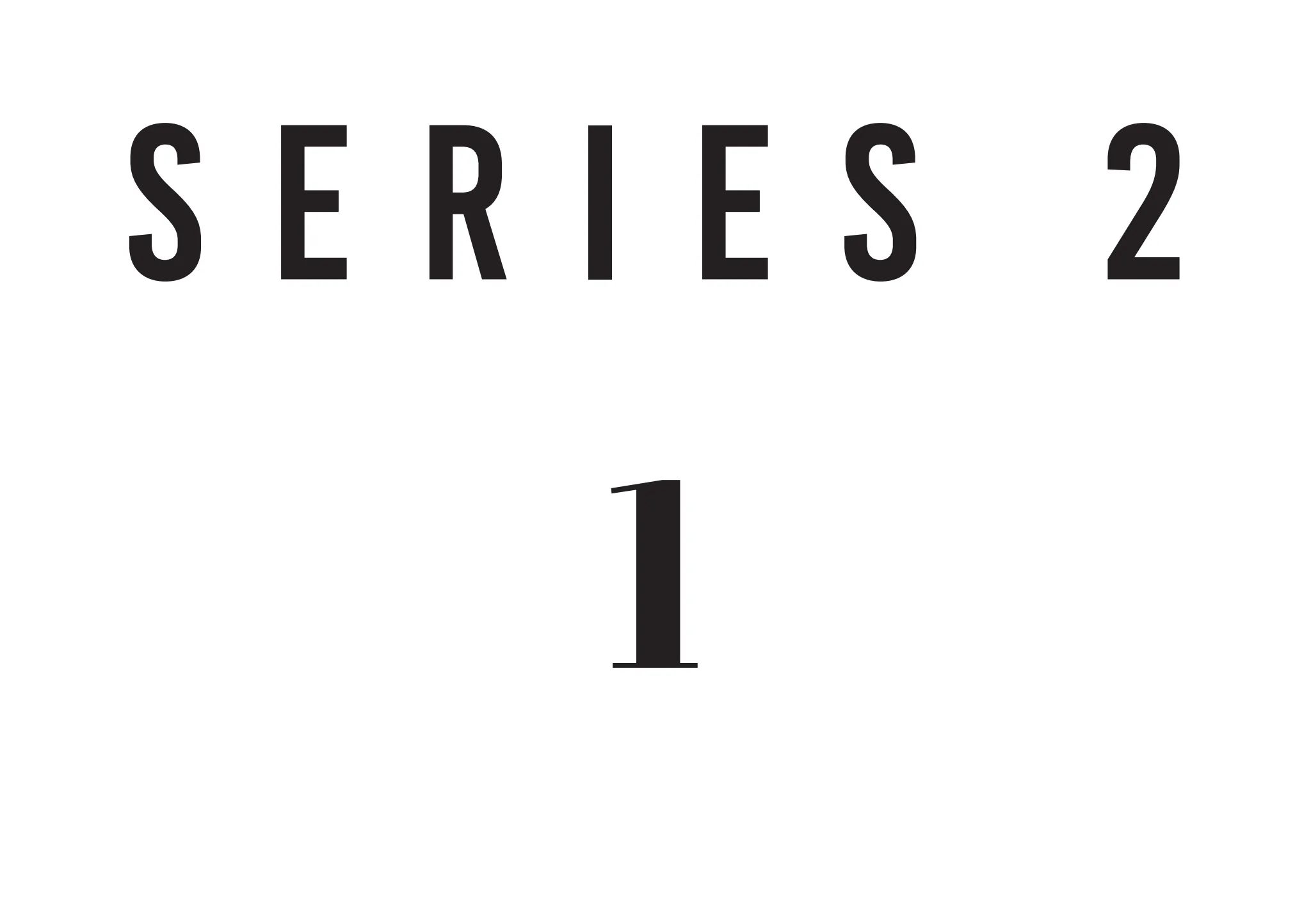 小冊子《1》第 1 頁：白底黑字的封面，上方為 SERIES 2，下方為數字 1。